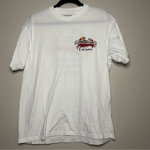 Carhartt White Short Sleeve Tee with Small Graphic Pocket Logo